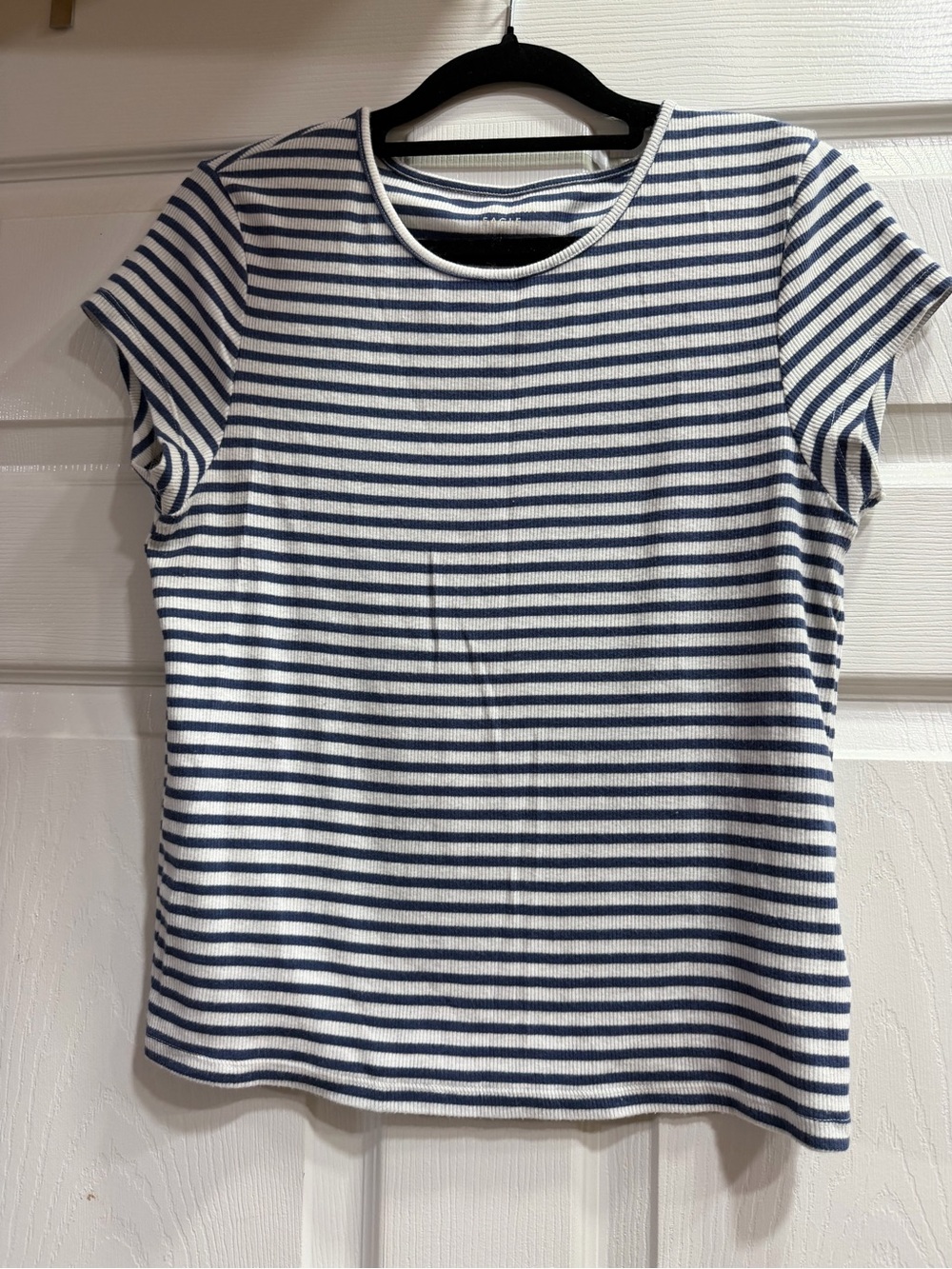 American Eagle Outfitters Navy & White Striped Short Sleeve Tee